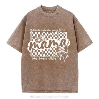 Motherhood Is Kingdom Work Christian Washed T-Shirt