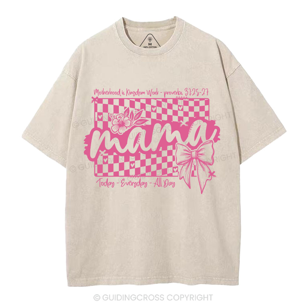 Motherhood Is Kingdom Work Christian Washed T-Shirt