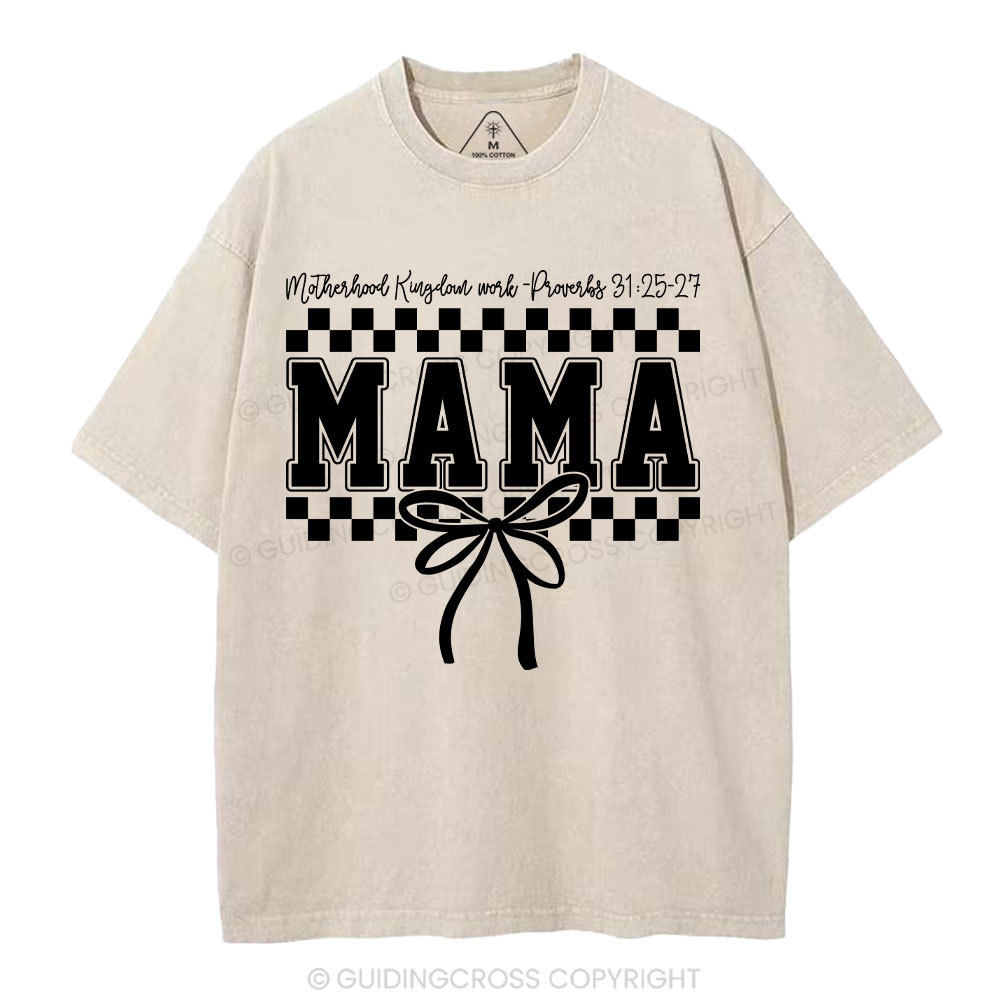 Motherhood Is Kingdom Work Christian Washed T-Shirt