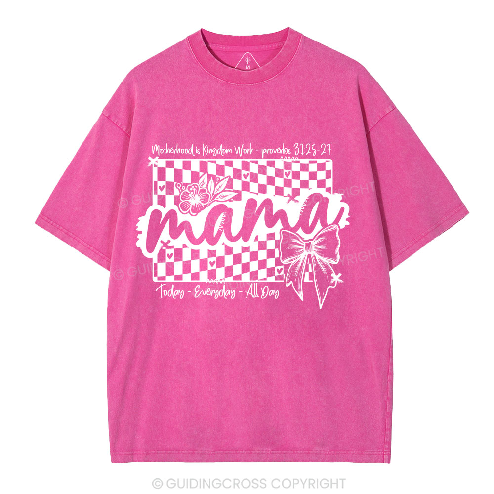 Motherhood Is Kingdom Work Christian Washed T-Shirt