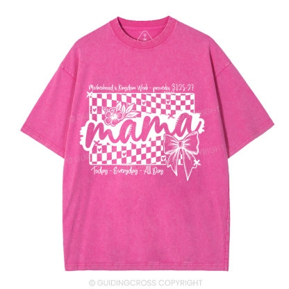 Motherhood Is Kingdom Work Christian Washed T-Shirt