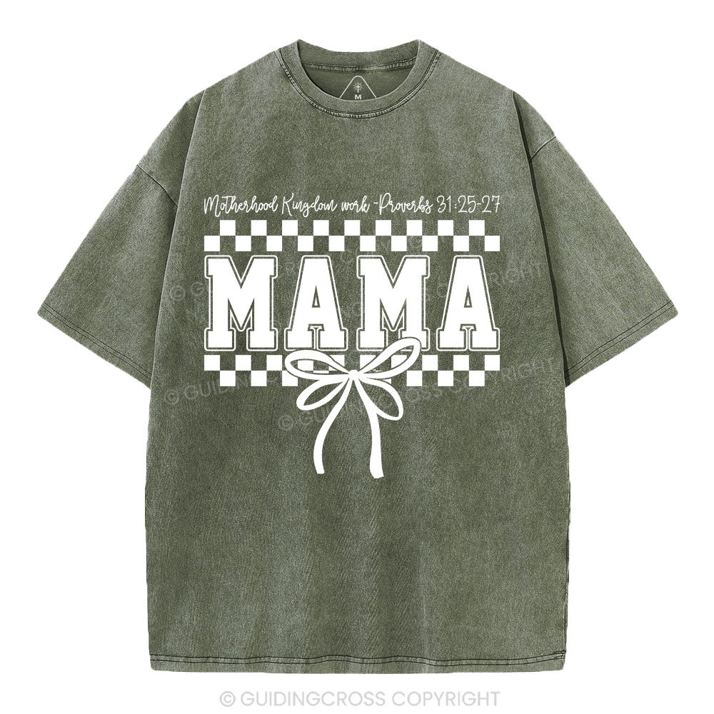 Motherhood Is Kingdom Work Christian Washed T-Shirt