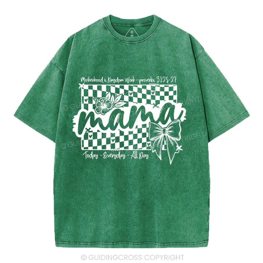 Motherhood Is Kingdom Work Christian Washed T-Shirt