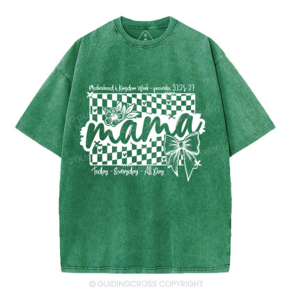 Motherhood Is Kingdom Work Christian Washed T-Shirt