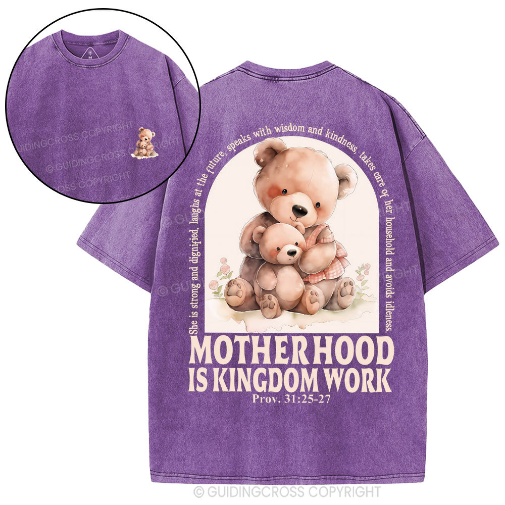Motherhood Is Kingdom Work Christian Washed T-Shirt