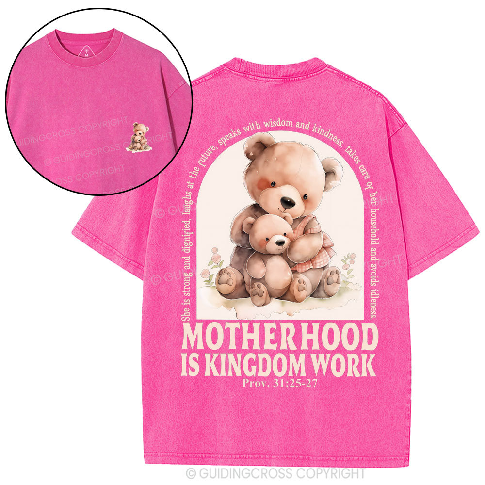 Motherhood Is Kingdom Work Christian Washed T-Shirt
