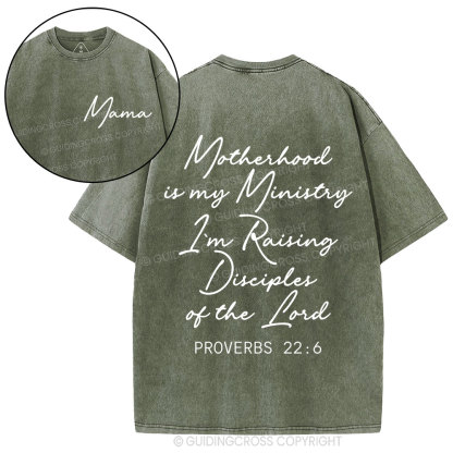 Motherhood Is My Mimidtry Christian Washed T-Shirt