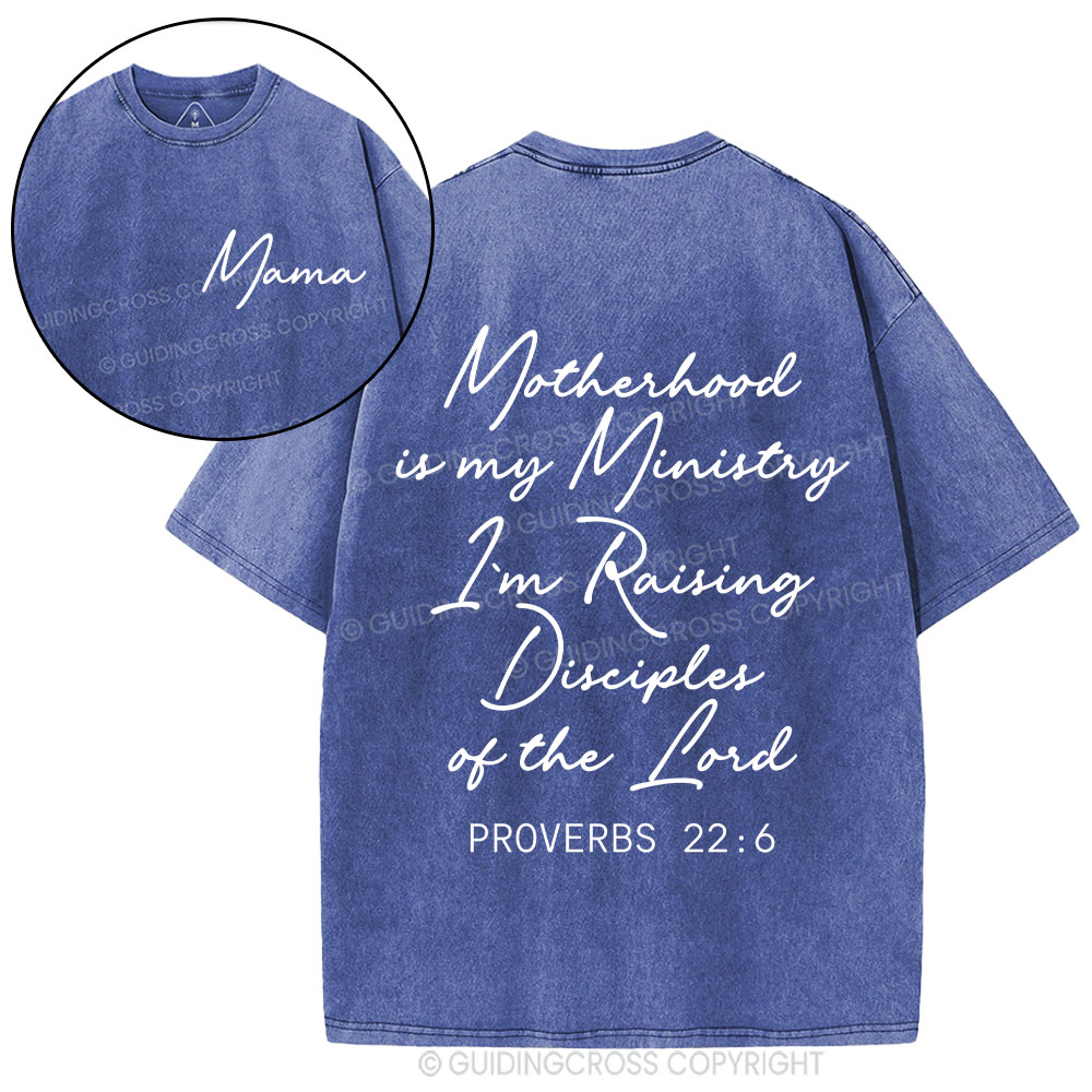 Motherhood Is My Mimidtry Christian Washed T-Shirt