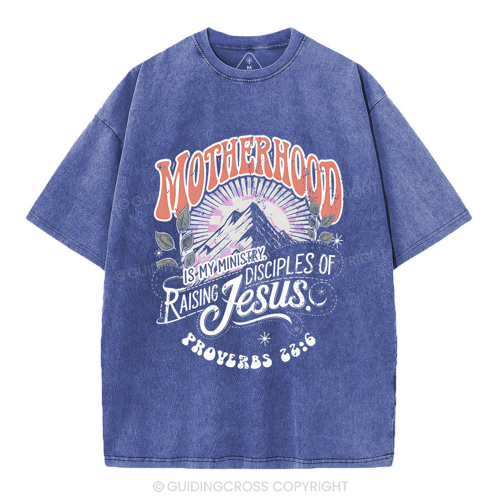 Motherhood Is My Ministry Christian Washed T-Shirt