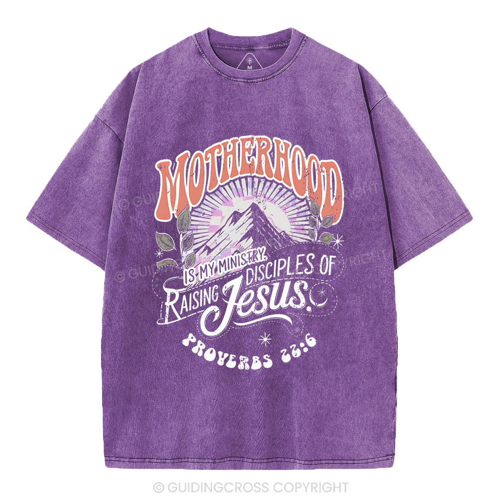 Motherhood Is My Ministry Christian Washed T-Shirt