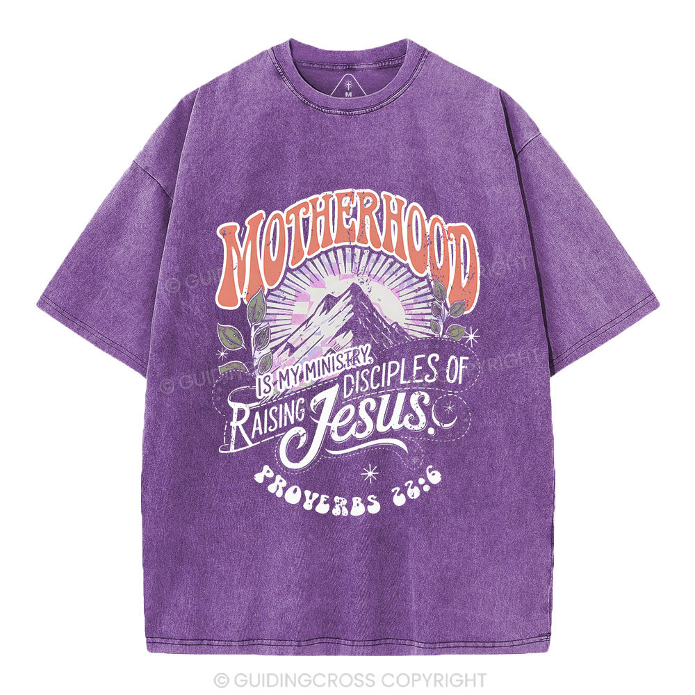 Motherhood Is My Ministry Christian Washed T-Shirt