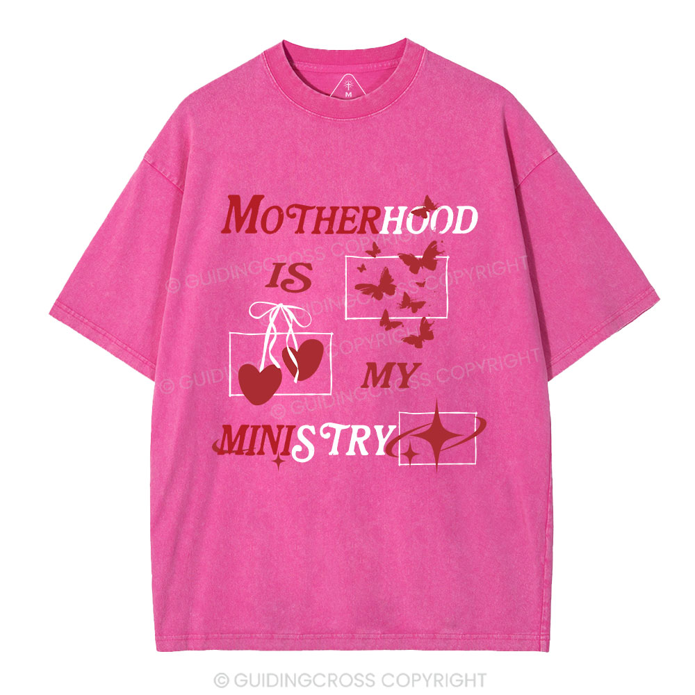 Motherhood Is My Ministry Christian Washed T-Shirt
