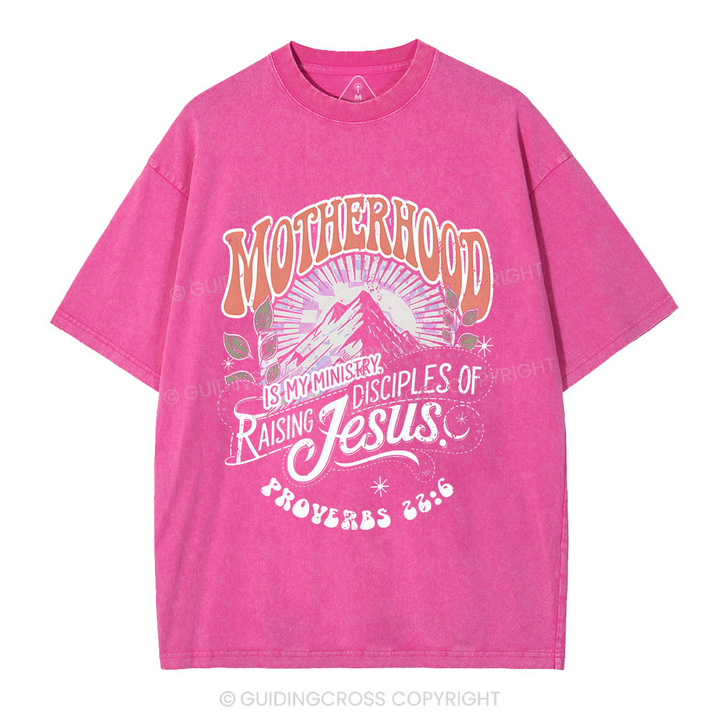 Motherhood Is My Ministry Christian Washed T-Shirt