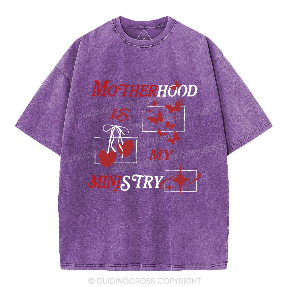 Motherhood Is My Ministry Christian Washed T-Shirt