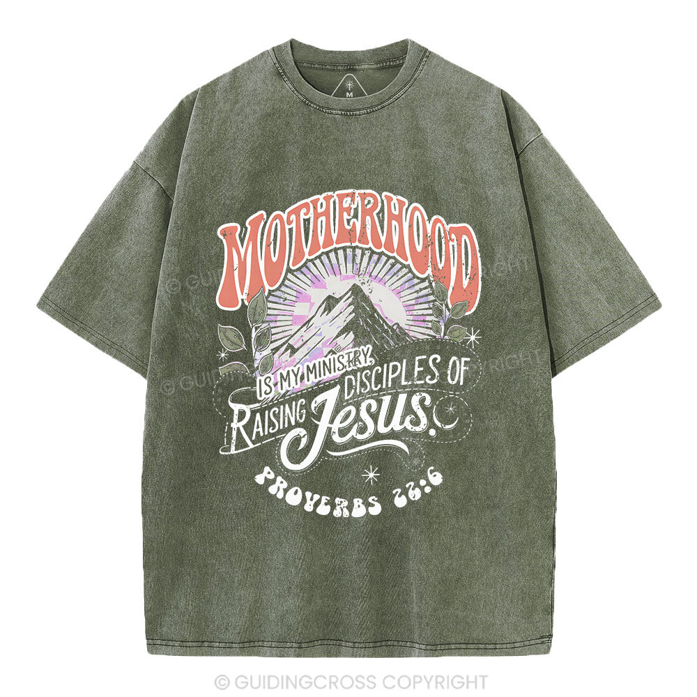 Motherhood Is My Ministry Christian Washed T-Shirt