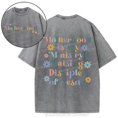 Motherhood Is My Ministry Christian Washed T-Shirt
