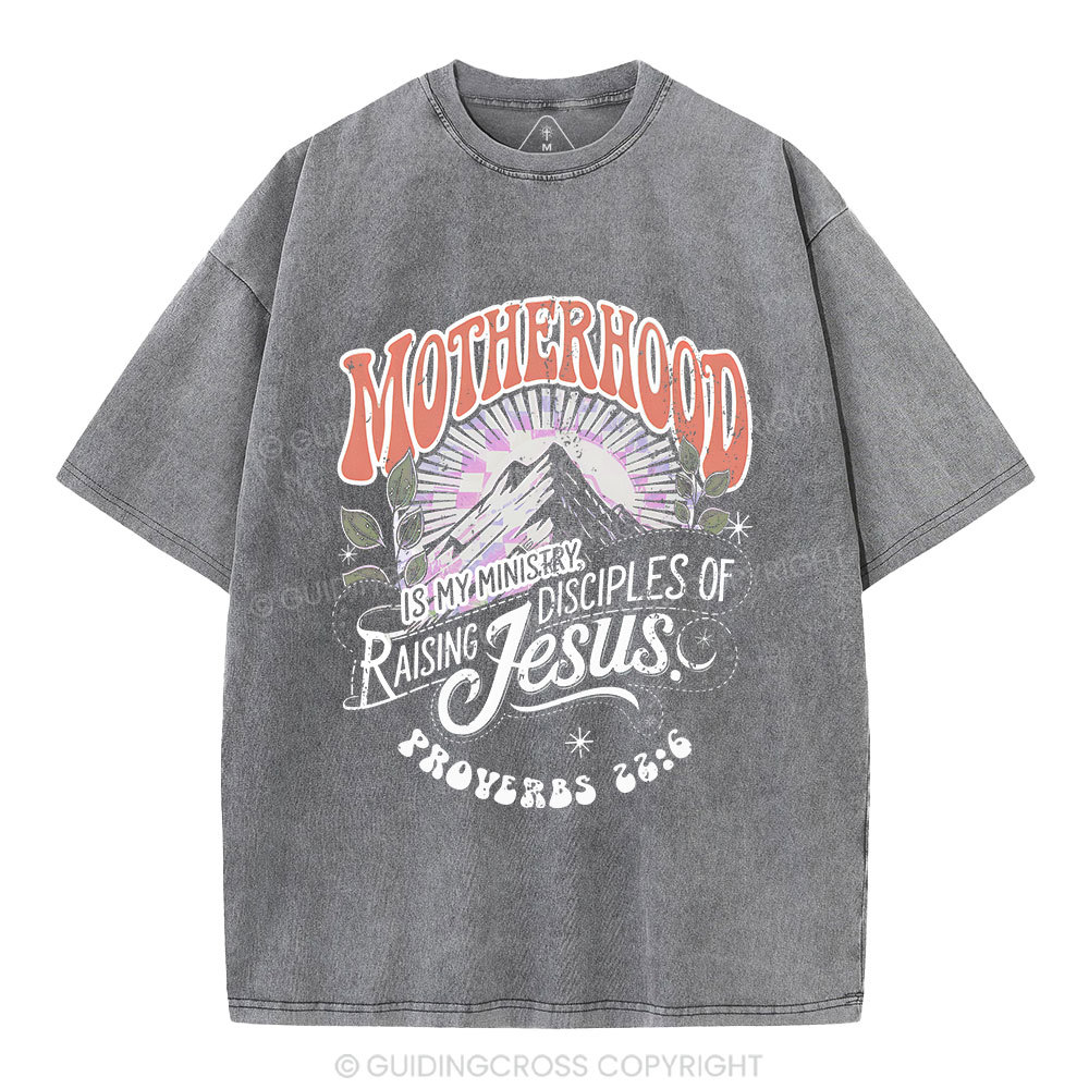 Motherhood Is My Ministry Christian Washed T-Shirt