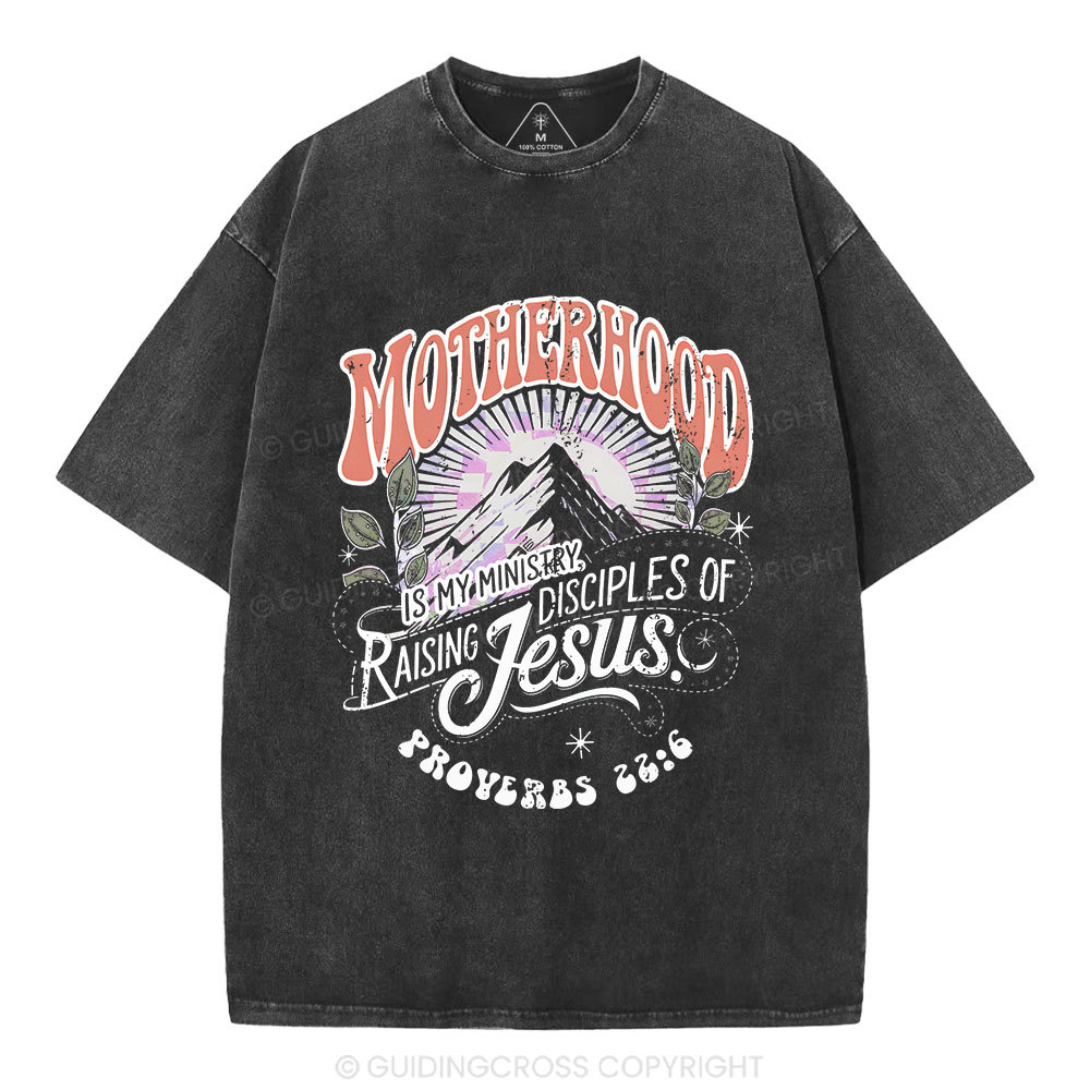 Motherhood Is My Ministry Christian Washed T-Shirt