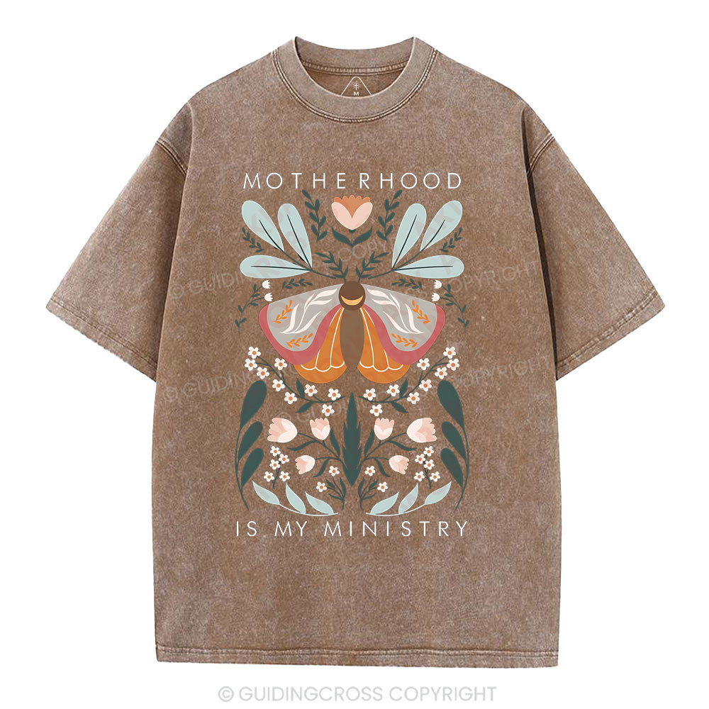 Motherhood Is My Ministry Christian Washed T-Shirt