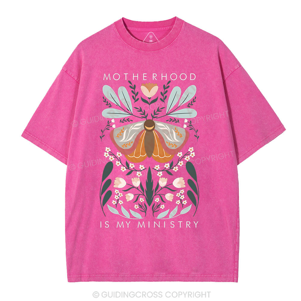 Motherhood Is My Ministry Christian Washed T-Shirt