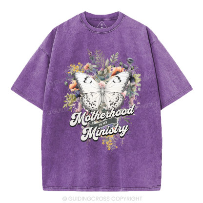 Motherhood Is My Ministry Christian Washed T-Shirt