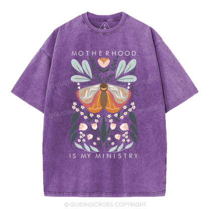 Motherhood Is My Ministry Christian Washed T-Shirt