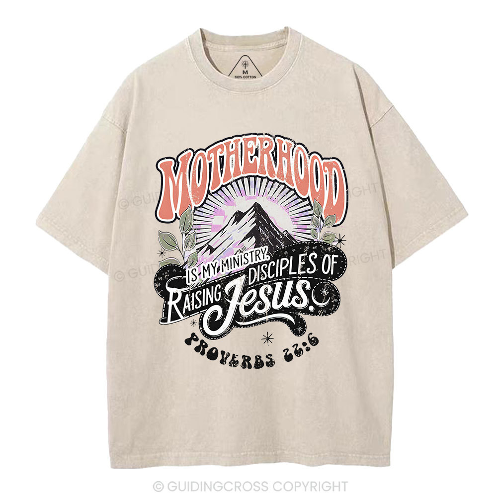 Motherhood Is My Ministry Christian Washed T-Shirt