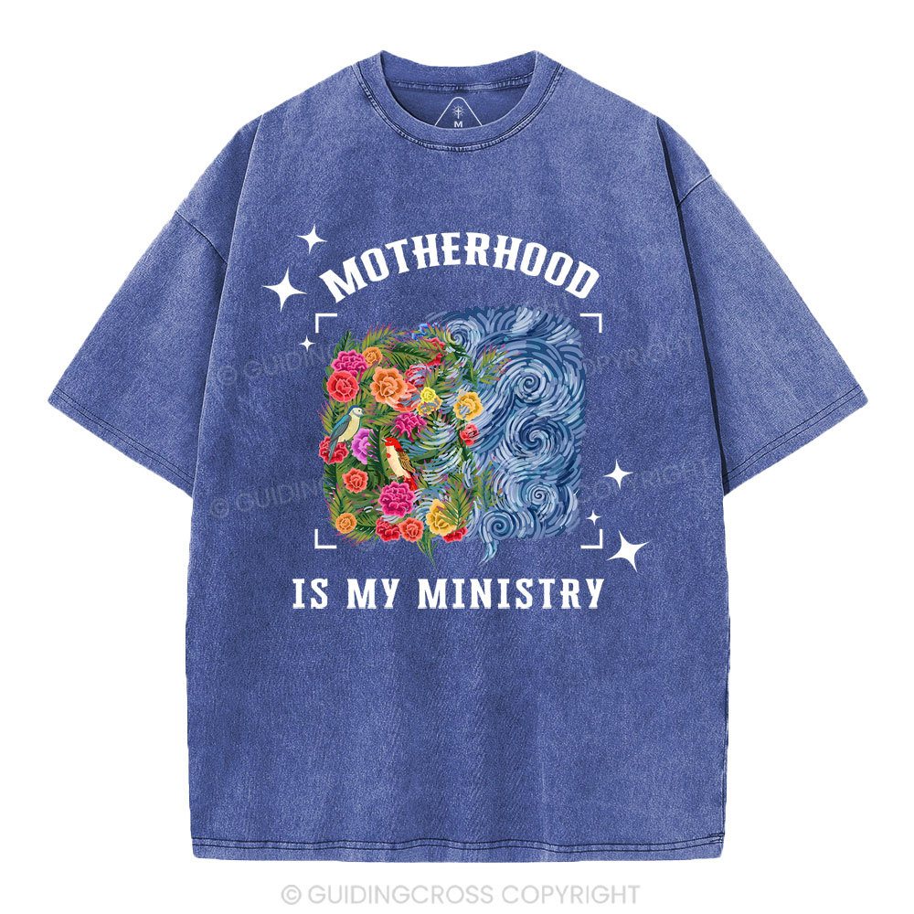 Motherhood Is My Ministry Christian Washed T-Shirt