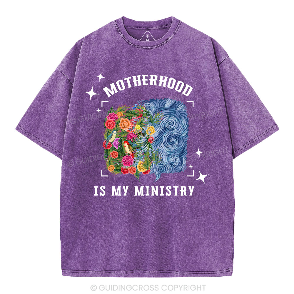 Motherhood Is My Ministry Christian Washed T-Shirt