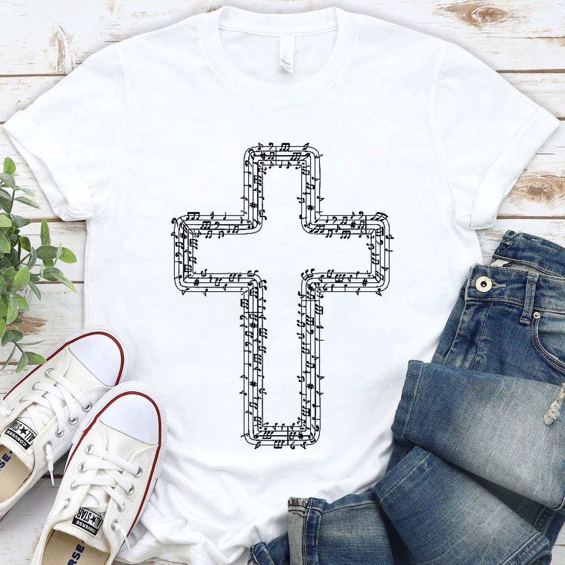 Music In Cross Christian T-Shirt
