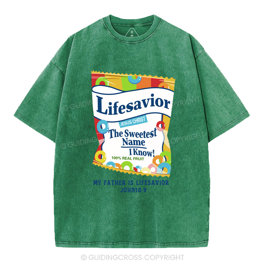 My Father Is Lifesavior Christian Washed T-Shirt