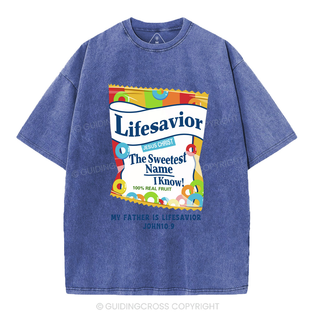 My Father Is Lifesavior Christian Washed T-Shirt