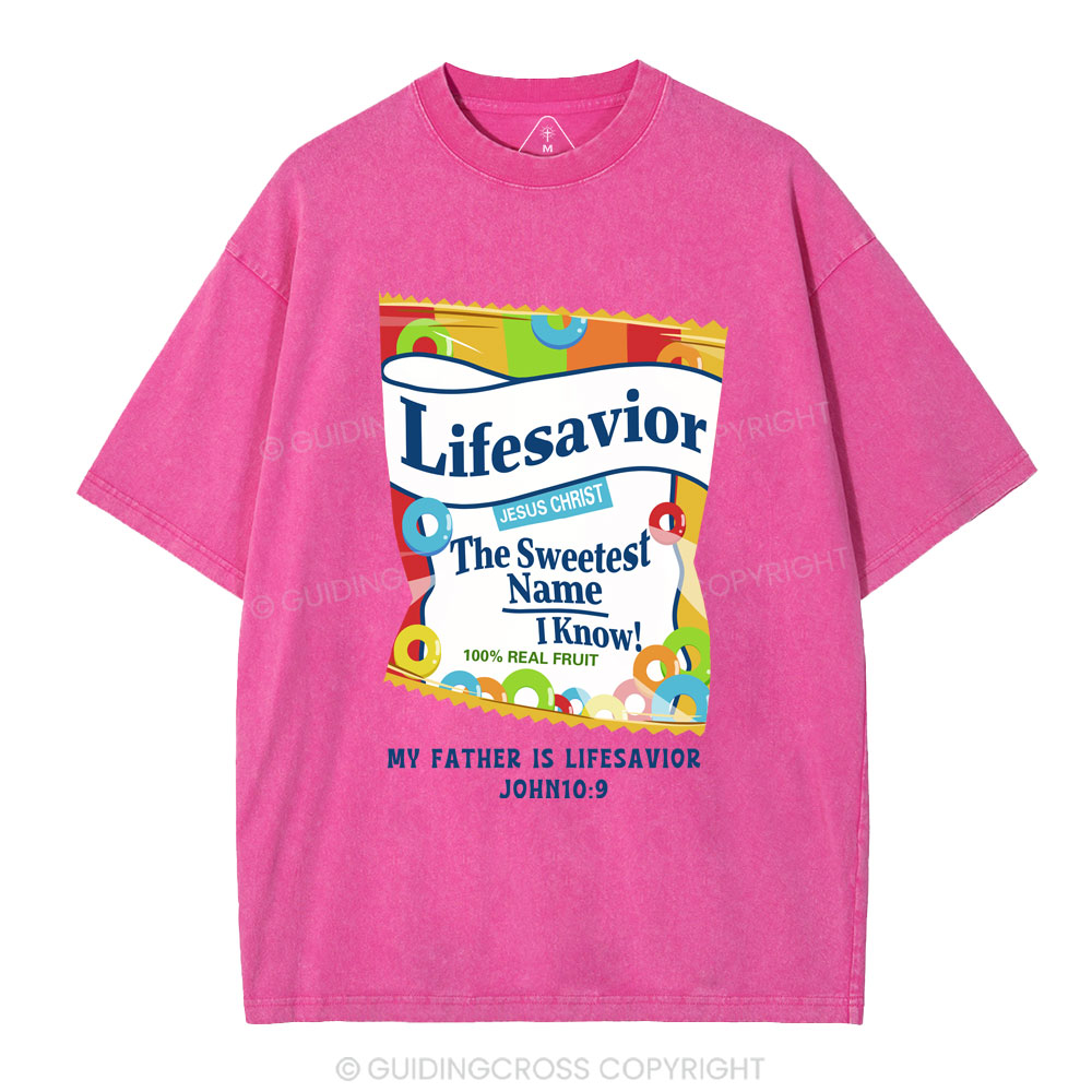 My Father Is Lifesavior Christian Washed T-Shirt