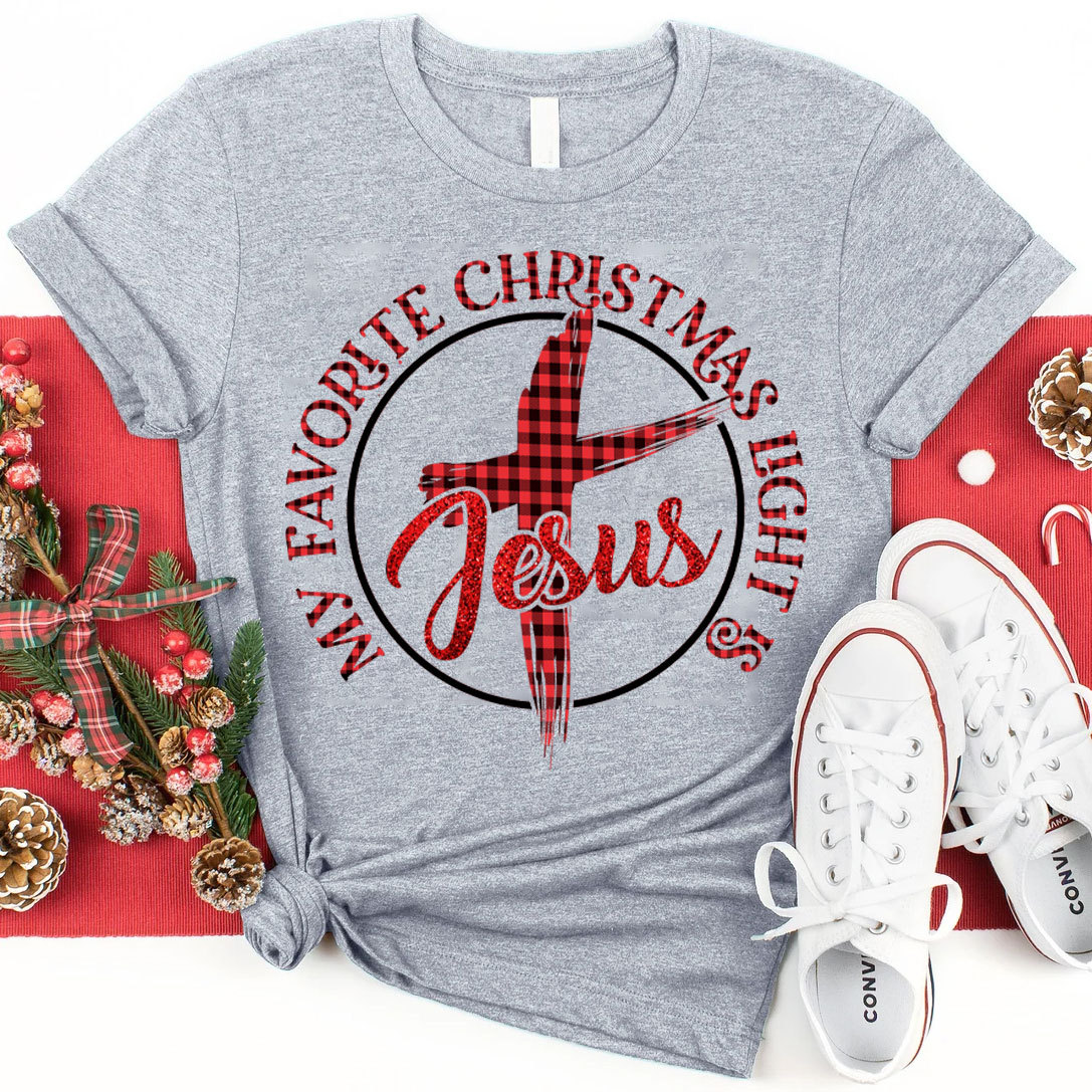 My Favorite Christmas Light Is Jesus Christian T-Shirt