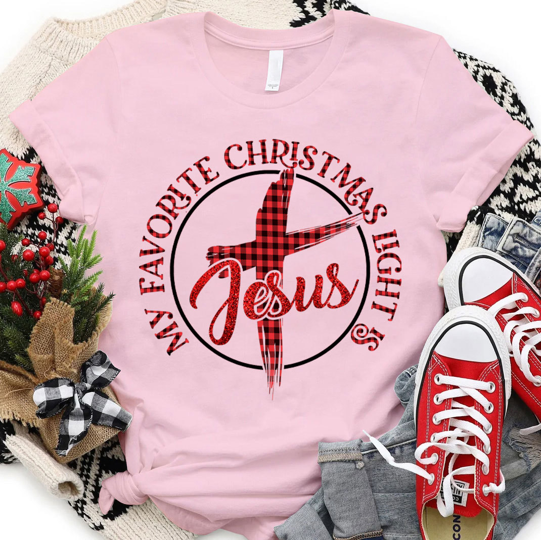 My Favorite Christmas Light Is Jesus Christian T-Shirt
