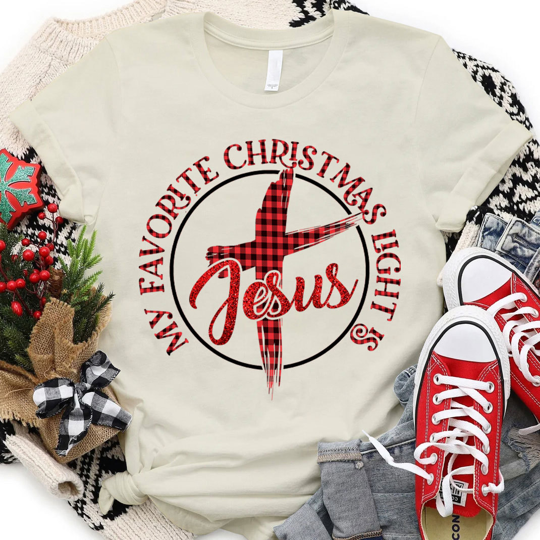 My Favorite Christmas Light Is Jesus Christian T-Shirt