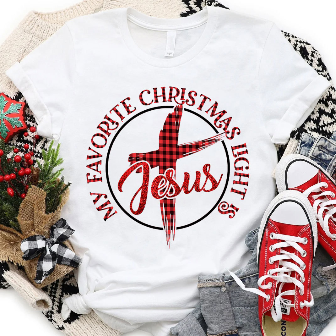 My Favorite Christmas Light Is Jesus Christian T-Shirt
