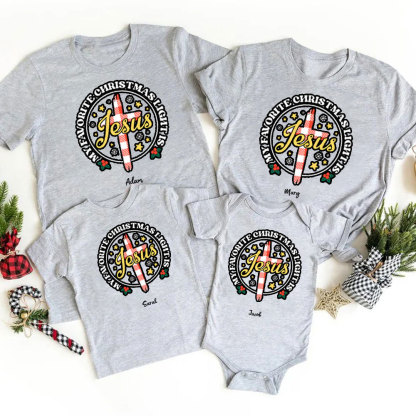 Personalized My Favorite Christmas Light Is Jesus Christmas Family Matching Shirts