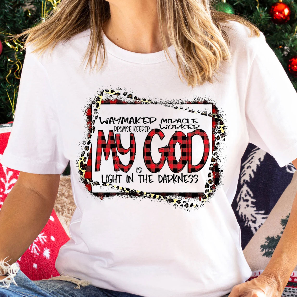 My God Is Light In The Dark Christian T-Shirt