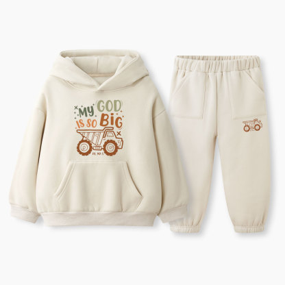 My God Is So Big Christian Kid Fleece Hoodie Set