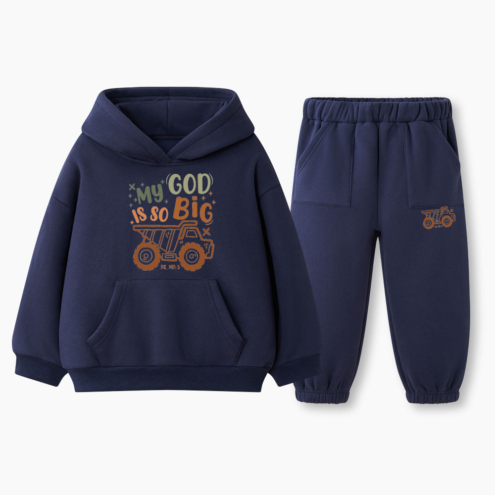 My God Is So Big Christian Kid Fleece Hoodie Set