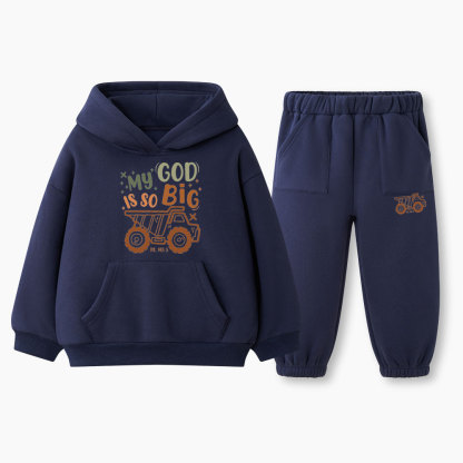 My God Is So Big Christian Kid Fleece Hoodie Set