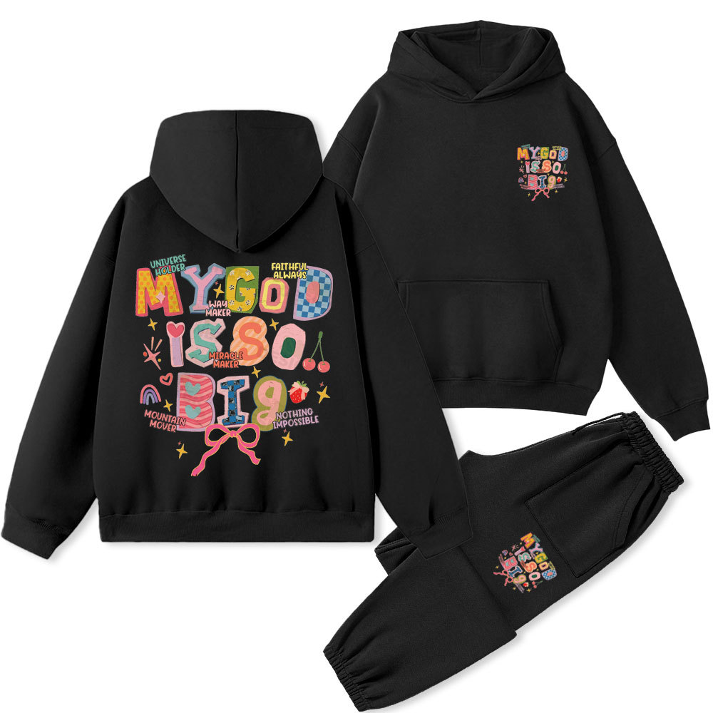 My God Is So Big Christian Premium Fleece Hoodie Set