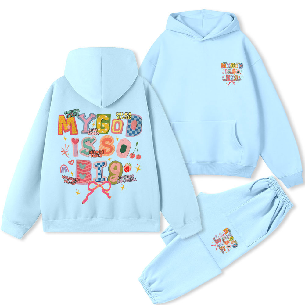 My God Is So Big Christian Premium Fleece Hoodie Set