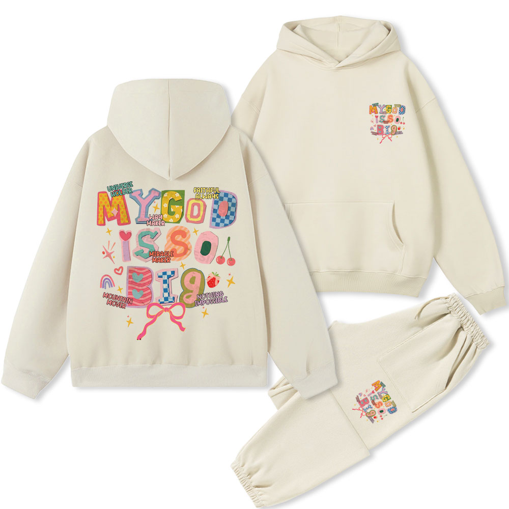 My God Is So Big Christian Premium Fleece Hoodie Set