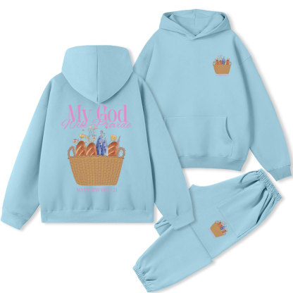 My God Will Provide Christian Fleece Hoodie Set