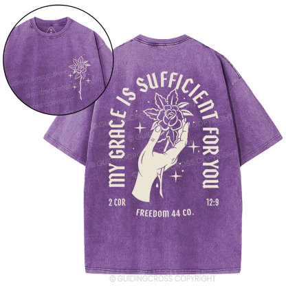 My Grace Is Sufficient For You Christian Washed T-Shirt
