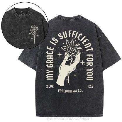 My Grace Is Sufficient For You Christian Washed T-Shirt