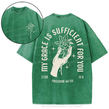My Grace Is Sufficient For You Christian Washed T-Shirt