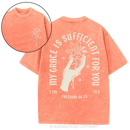 My Grace Is Sufficient For You Christian Washed T-Shirt